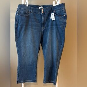 Lane Bryant Tighter Tummy Skinny Crop High Rise Jeans Sz 26 Flex Waistband NEW